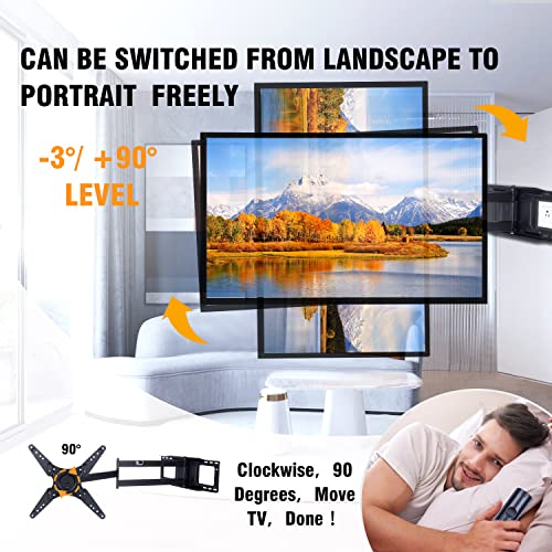 Long Arm TV Wall Mount Heavy Duty, Portrait TV Mount,Outdoor TV Wall