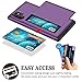 SAMONPOW Wallet Cover for Galaxy Note 10 Plus Case with Card Holder Dual Layer Hybrid Shell Heavy Duty Protection Shockproof Soft Rubber Bumper Cover Case for Galaxy Note 10 Plus 6.8 inch Purple