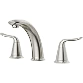 VXV Bathroom Faucet 3 Hole, 8 Inch Widespread Bathroom Sink Faucet for Lavatory Vanity with Pop-up Drain Brushed Nickel