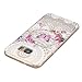 Galaxy S7 Edge Case,3Cworld Ultra Thin Clear Art Pattern Crystal Gel TPU Rubber Flexible Slim Skin Soft Case for Samsung Galaxy S7 Edge (Flower Butterfly - White)