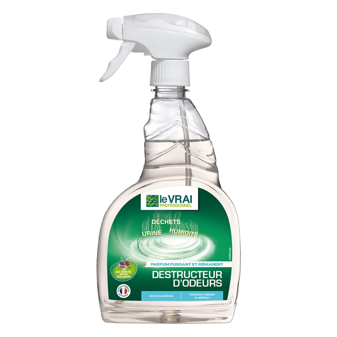 LE VRAI PROFESSIONNEL - Ready to use air freshener - Powerful perfuming Disinfectant, Bactericide - Landes Pine Fragrance - Made in France - Spray 750ml