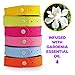 Mosquito Repellent Bracelets Adjustable Wristband with Natural Citronella Oil for Kids Adult Pack of 6