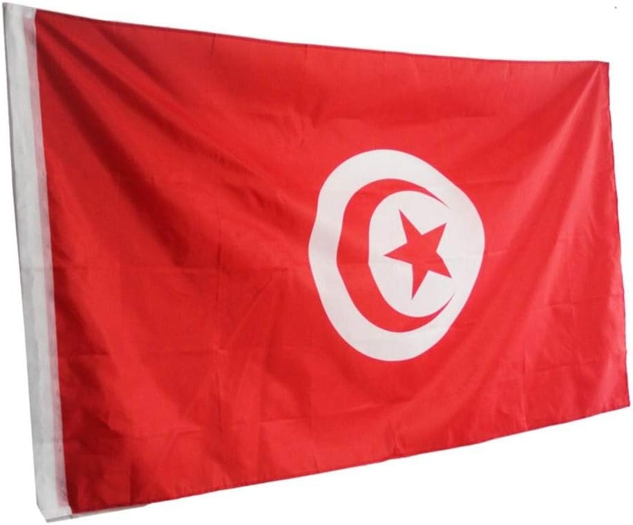 Chu Qi Banderas 90x150cm Túnez Tunisie Flag Inicio Decorativas Banderas