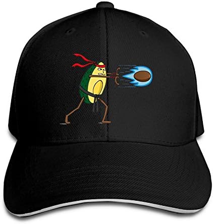 Avocado Street Fighter Fireball Baseball Cap Dad Hat Snapback Hat For Men And Women Cool With Adjustable Velcro Perfect For Running,Workouts And Outdoor Activities Black