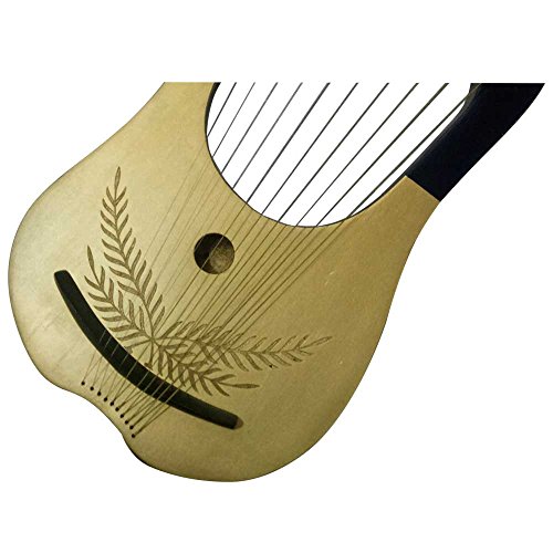 New Lyre Harp 10 Metal Strings Shesham Wood/Lyra Harp Free Soft Case & Key