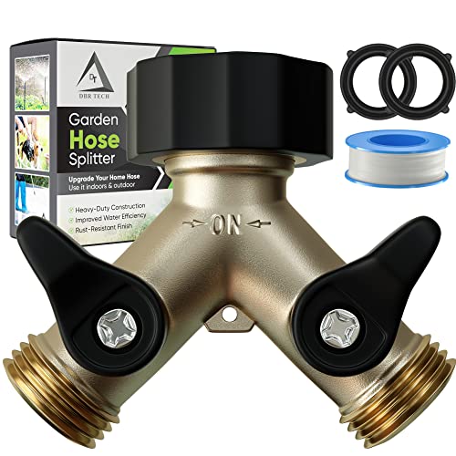 Heavy Duty 2 Way Hose Splitter (Premium Brass for Superior Durability