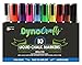 DynoCrafts Liquid Chalk Markers, 6mm Reversible Tip, 10-pack, Assorted Bright Colors, Non-Toxic