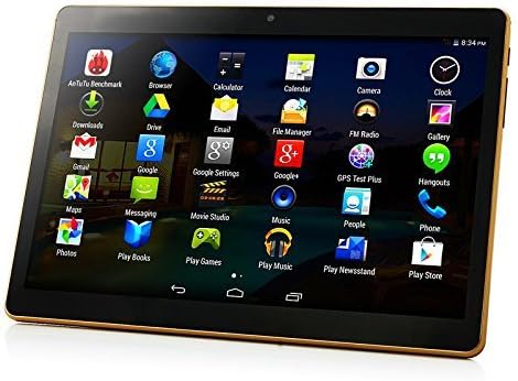 10 inch Android 7.0 Octa Core Tablet with Dual Sim Card Slots Unlocked 3G Phone Call Phablet 64GB ROM Tablet PC Built in WiFi and Camera GPS (107-Black)