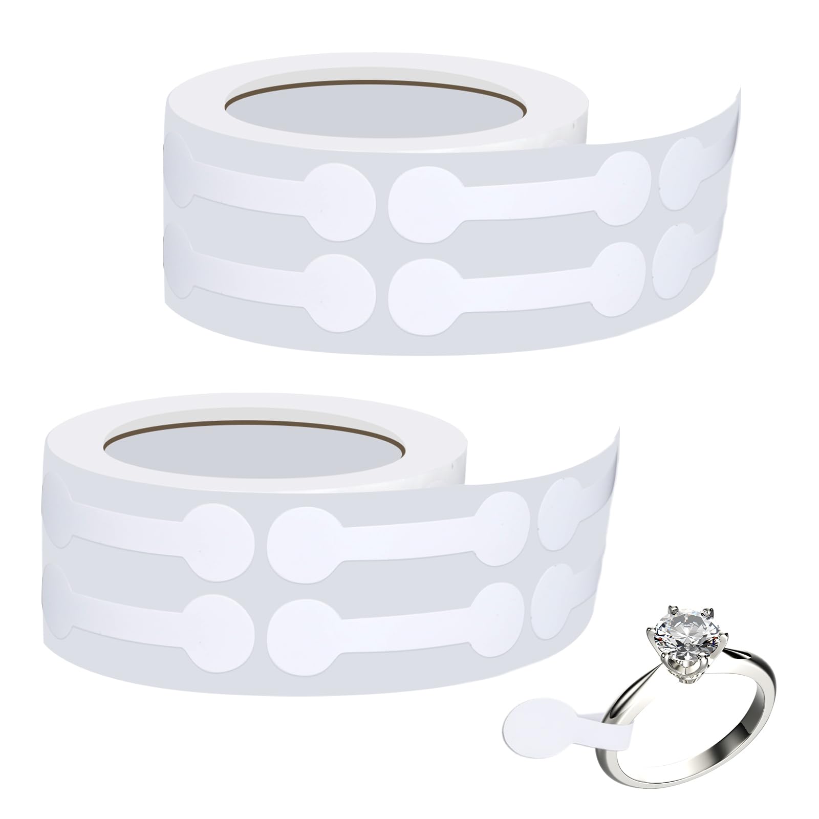 2 Rolls of Jewelry Price Tags, White Jewelry Price Tags Stickers Price Display Labels Blank Tags Price Marking Tags Price Tags for Jewelry Earrings Cosmetics Clothing