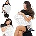 Breastfeeding nursing cover - Baby carseat canopy cover - Maternity feeding scarf organic - Baby carrier cover - Newborn breastfeeding stroller cover - Bandana bib + Towel