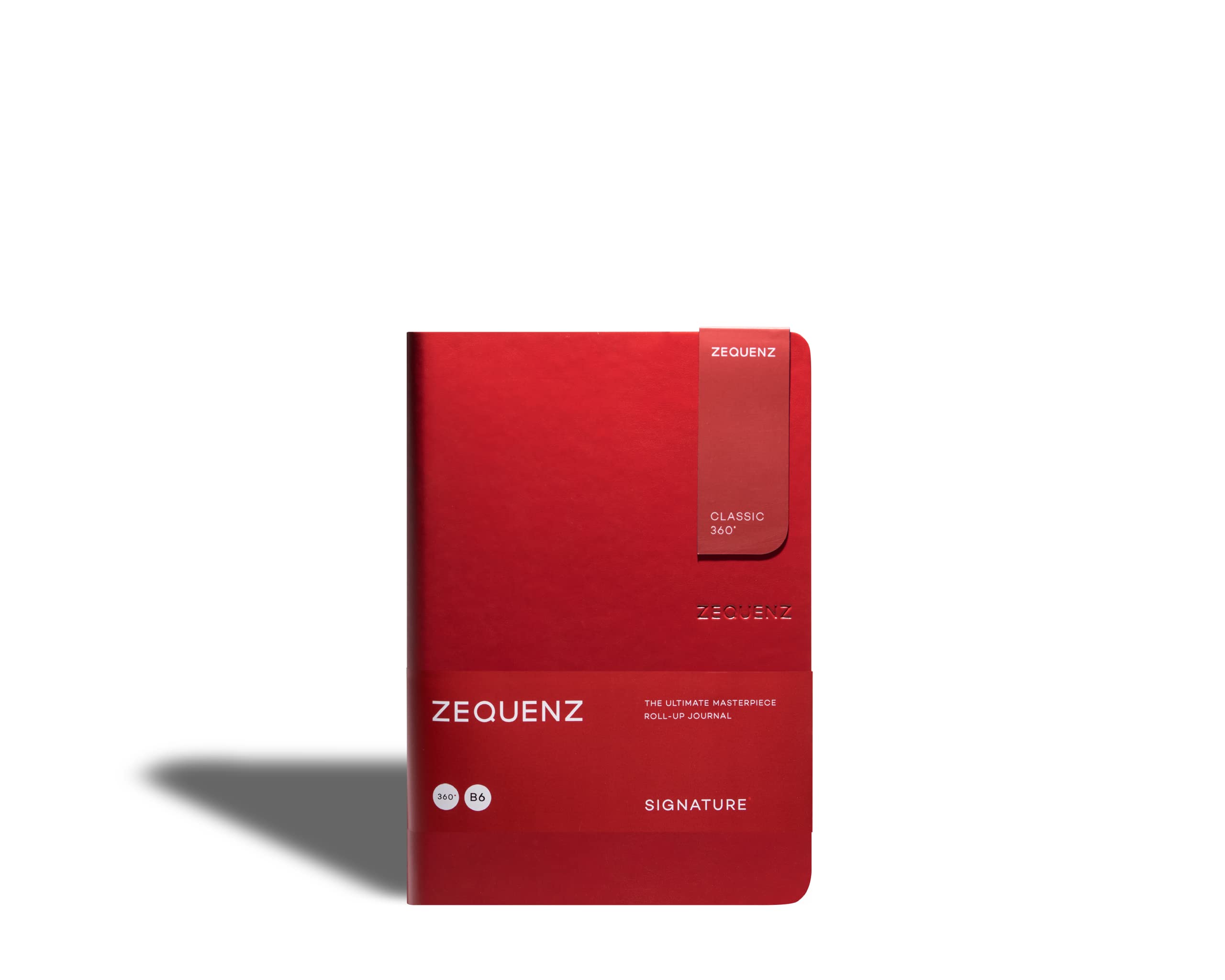 Zequenz Classic 360 Signature Series, Size: B6 Medium, Color: Red, Paper: Ruled, Soft Cover Notebook, Soft Bound Journal, 5" x 7", 200 sheets / 400 pages, Ruled, Lined paper