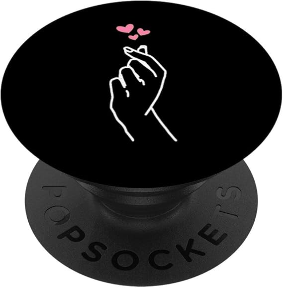 Korean Graphic Finger Heart Hand I Love You Kpop Merch Kpop PopSockets