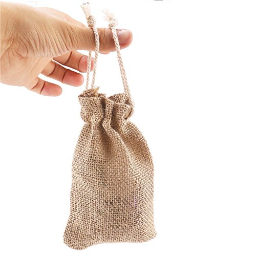 2 DECORA+Natural+Drawstring+Pouches+Christmas