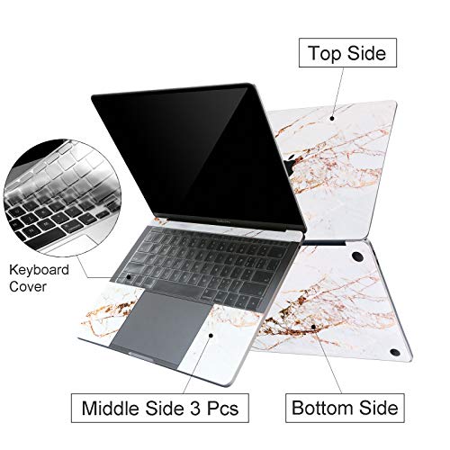 Digi-Tatoo 4-in-1 MacBook Skin Decal Sticker Compatible with Apple MacBook Pro 13 Inch w/Touch Bar (Model A1706/A1989), Full Body Protective, Removable and Anti-Scratch, Golden Rift