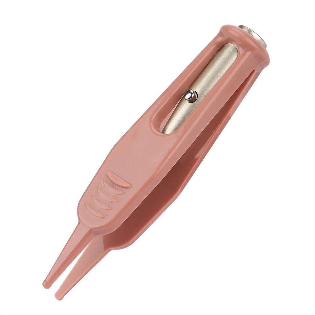 Baby Nasal Tweezer, Anti-skid Safety Round-Head Baby Cleaning Tweezers Ear Nose Navel Cleaner Clip Tool with LED Light