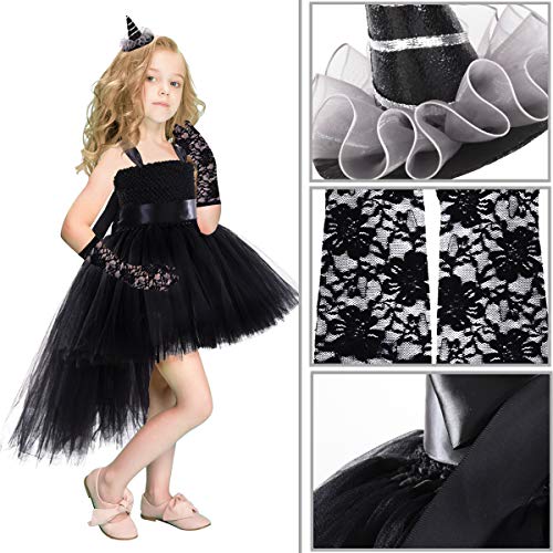 Girls Tutu Dresses Handmade Toddler Wedding Pageant Dresses Tulle Party Gown for Birthday,Christmas & Special Occasion (6 Years) Black