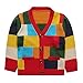 eTree Boys' Colored Lattice Cardigan Cashmere Knitting Sweater 2-5 Years