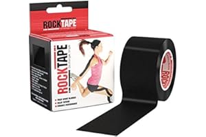 RockTape 84370 Black Athletic Tapes & Wraps, 2" x 16.4' (5cm x 5m)