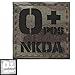 OPOS NKDA O+ Blood Type 2x2 Tactical Morale Fastener Patch (Multicam)