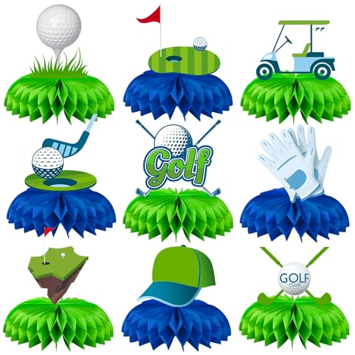 Golf-Party-Dekoration Banner – 3 Wimpelketten, Blau/grün, Je 3 M, Für Geburtstag & Junggesellenabschied