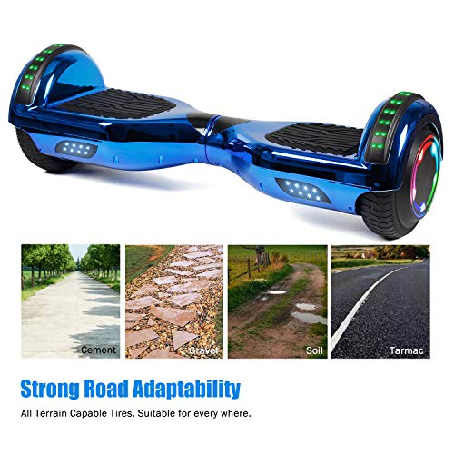 Spadger-65-Hoverboard-Electric-Smart-Self-Balancing-Scooter-Hoverboard-Built-in-LED-Wheels-Side-LightsChrome-Blue