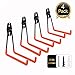 ONEPENG 4pcs Heavy Duty Wall Mounted Garage Storage Hooks, Iron & Steel, 18 lbs Max Weight, 33 lbs Max Capacity per Hook, Concrete, Brick, Metal Surface