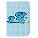 iPad Mini Case, Dteck(TM) Cartoon Cute Design Leather Flip Stand Wallet Case with Auto Wake/Sleep Feature Magnet Smart Cover for Apple iPad Mini/Mini 2 Retina/Mini 3 (01 Two Owl)