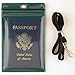 StoreSMART Sport - Zipper Passport Holder with Lanyard - Clear Plastic Front & Green Plastic Back - SPCR1596ZIPS-GR-1