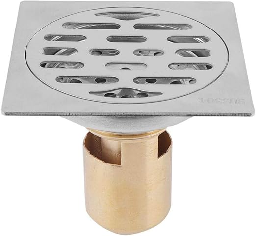 Viagasafamido Duschablauf Haar Catcher Edelstahl Rost Quadrat