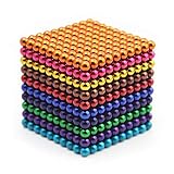 JTianYun 1000 Pieces 3mm Sculpture Building Blocks Toys for Intelligence Learning -Office Toy & Stress Relief for Adults (Rainbow)