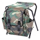 Genenic Multifunctional Foldable Camouflage Backpack Cooler Bag 3 in 1 Portable Fishing Stool and Sports Chair
