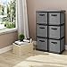 Function Home Sideboard Buffet Storage Cabinet, Drawer Cabinet, 3 Drawer Cabinets with Shelves, Organizer Tower Unit for Storing Kitchen Supplies Books Towels in Grey
