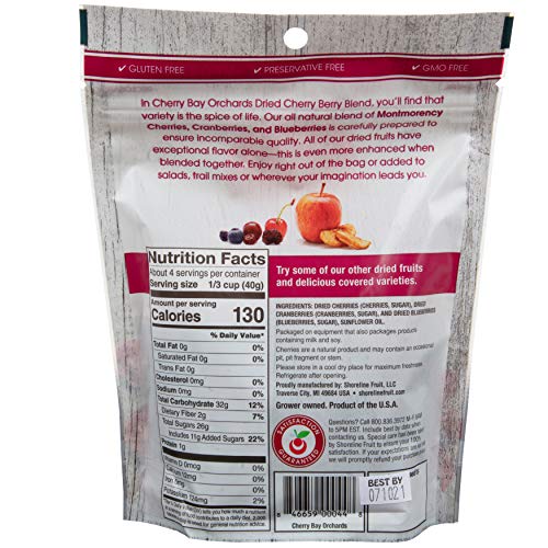 Cherry Bay Orchards Dried Mixed Fruit Blend (Cherries, Blueberries