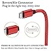 USB Type C Cable, OULUOQI USB C Cable 3 Pack(6ft) Nylon Braided Fast Charger Cord Compatible Samsung Galaxy S9 Note 9 8 S8 Plus,LG V30 V20 G6 G5,Google Pixel,Nintendo Switch, MacBook(Red)