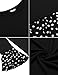 Zeagoo Women Tops Long Sleeve Polka Dot Flare Sleeve Elegant Blouses Tee Black XL
