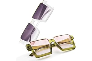 Laemzinv Oversized Square Blue Light Glasses for Women, Large Semi Rimless Thick Frame Reading Blocker LA044