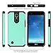 J&D Heavy Duty Dual Layer Hybrid Shockproof Protective Rugged Bumper Case for LG K20 V, Mint