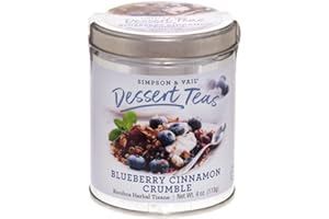SIMPSON & VAIL, INC. Simpson & Vail, Blueberry Cinnamon Crumble Rooibos Tea, Dessert Collection - 4 Ounce Tin / 50 Cups