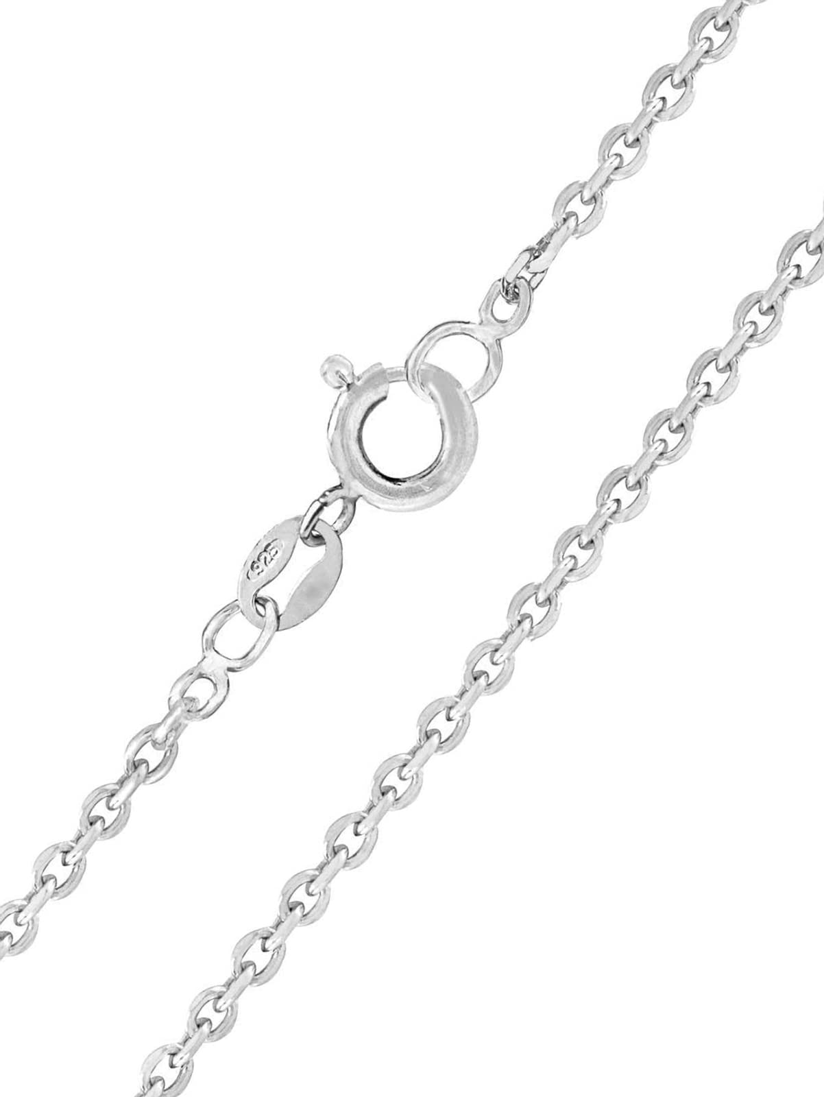 10 Inch 2mm Wide Sterling Silver Oval Link CABLE / Belcher Chain Anklet / Ankle Bracelet / Ankle Chain - 925 Sterling Silver - 9.5" Inch / 24 cm - 2.2 Grams - Anklets for Women