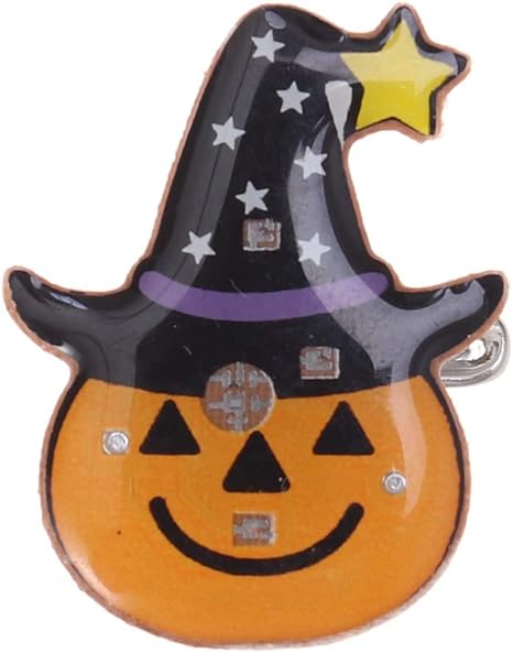Amazon Co Jp Bestoyard ハロウィン ブローチピン カボチャ 光るおもちゃ 輝く 面白い バッジクリップ パーティー飾り デコレーション 帽付きカボチャ ホーム キッチン