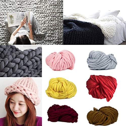 For Christmas,DIY Tool,Sunfei Wool Yarn Super Soft Bulky Arm Knitting Wool Roving Crocheting DIY (F)