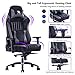 VON RACER Big and Tall 400lb Memory Foam Gaming Chair-Adjustable Tilt, Angle and 3D Arms Ergonomic High-Back Leather Racing Executive Computer Desk Office Metal Base (Gray)