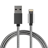MoMoCity Super Durable Lightning USB Cable Metal Data and Sync Charging Cord for iPhone 7/ 7 Plus/6/6s/6 Plus/6s Plus, iPhone 5/5s/5c,iPad, iPod