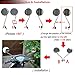 GOOFIT 2pcs Universal 8mm Black Round Plastic Rearview Mirrors for 50cc 70cc 90cc 110cc 125cc 150cc 200cc 250cc ATV Scooter Motorcycle