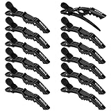 Mokale 12PCS Salon Croc Hair Styling Clips-Sectioning Plastic Alligator Hair Clip For Thick Hair-Non-Slip DIY Accessories Hairgrip for Women and Girls