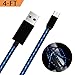 Phone Charger Cable,Areson LED Phone Charging Cable 6.6ft Visible Flowing Charger&USB Fast Charging Cord Compatible with Phone X/8/7Plus/6S/6Plus and more(Blue)
