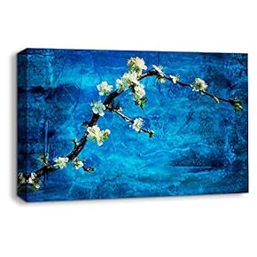 Canvas Wall Art Beautiful Abstract Ink Painting Artwork for Home Prints Framed - 12x18 inches
