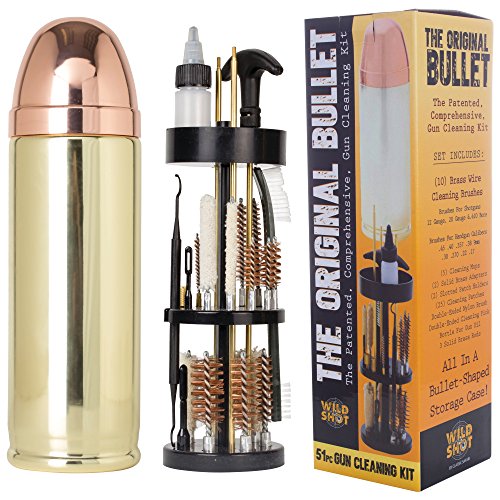 Wild Shot Deluxe Gun Cleaning Kit in BulletShaped Case, Cleaning Tools to Effectively Maintain