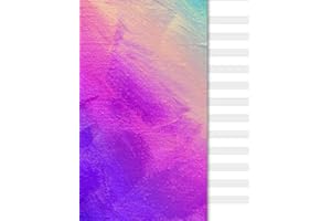 Blank Music Sheet Notebook: Music Manuscript Paper | Staff Paper | Musical Note Book 12 Staves | Rainbow Watercolor Cover