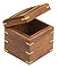 SouvNear Olde Worlde Holder-Square Solid Wood Handmade Standing Upright Box Cover-Brown Boutique Tissue Paper Dispenser-Retro Vintage Antique Look